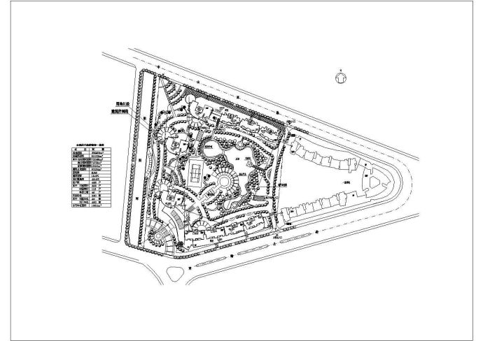 某地商业综合楼建筑规划设计总图纸_图1