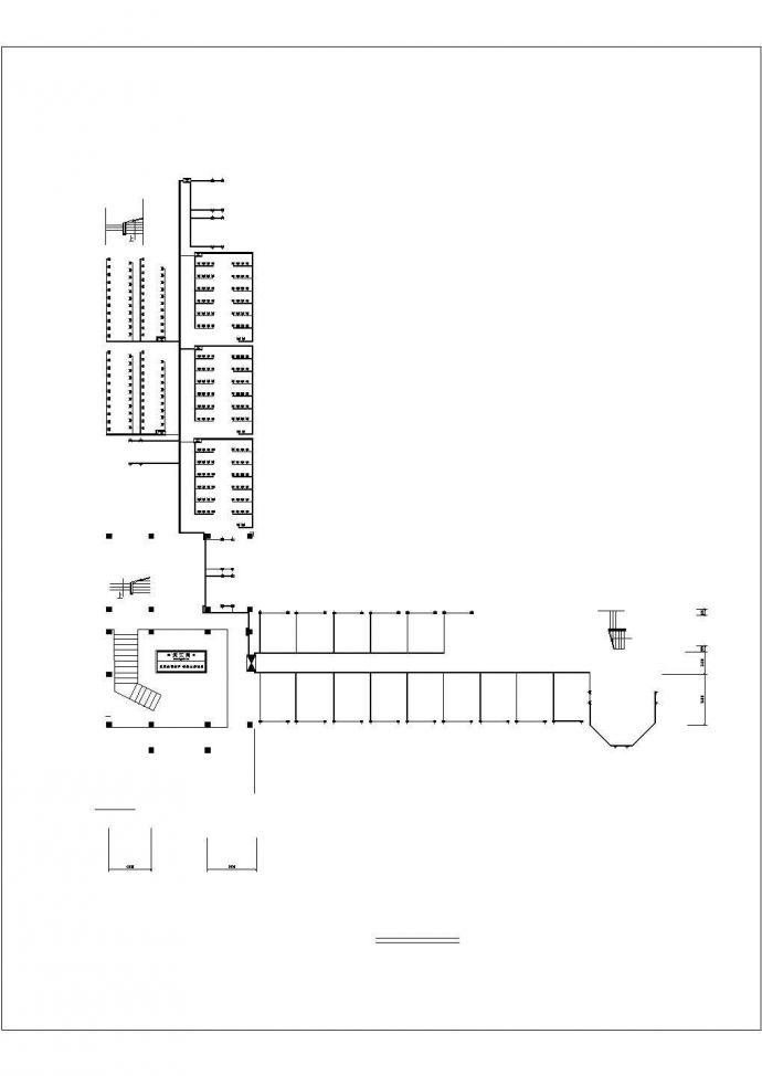 某学校五层综合楼综合布线设计cad图纸_图1