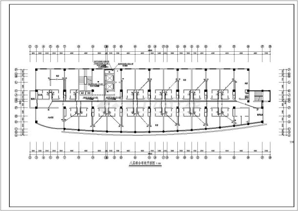 某酒店综合布线设计cad图纸-图二