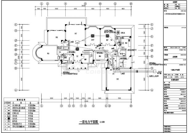 某地方别墅电气设计施工图（共八张）-图一