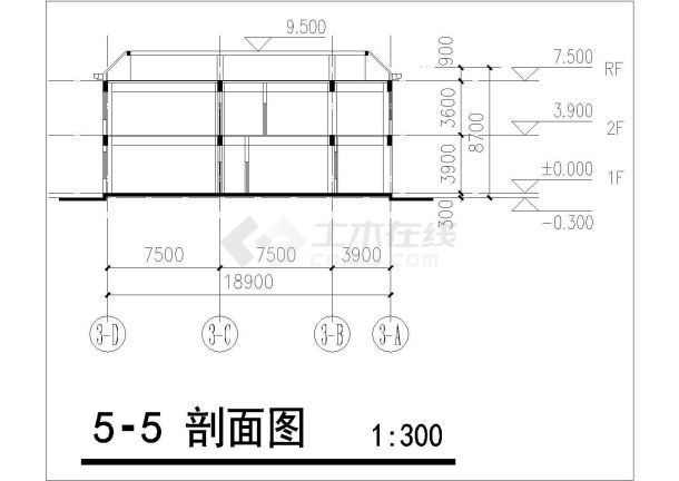 [芜湖]某人民医院二层后勤综合楼建筑扩初设计图-图一