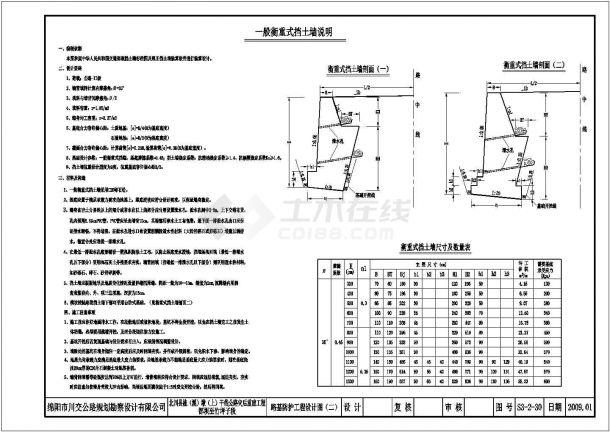 某地区路基防护设计CAD参考图-图二