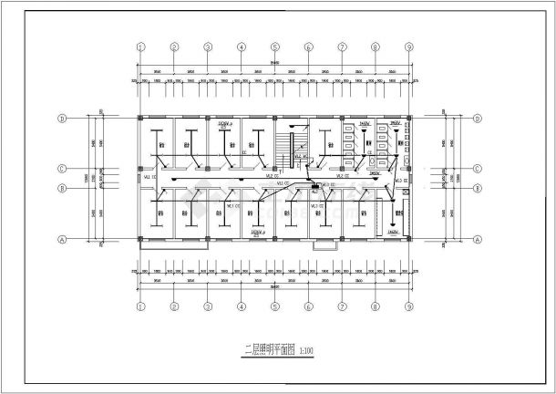 某地宿舍楼电气设计施工图（共7张）-图二