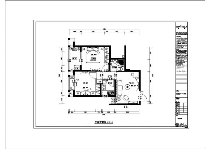 凯隆地产样板房1#16欧式风格家装设计完整施工图（附效果图）_图1