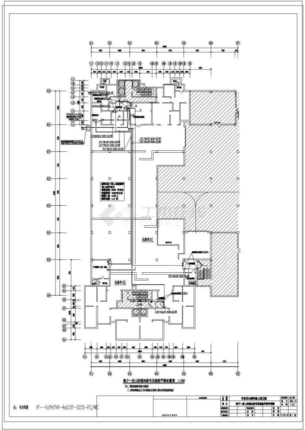 【辽宁】大型住宅小区地下室强弱电施工图23张-图一