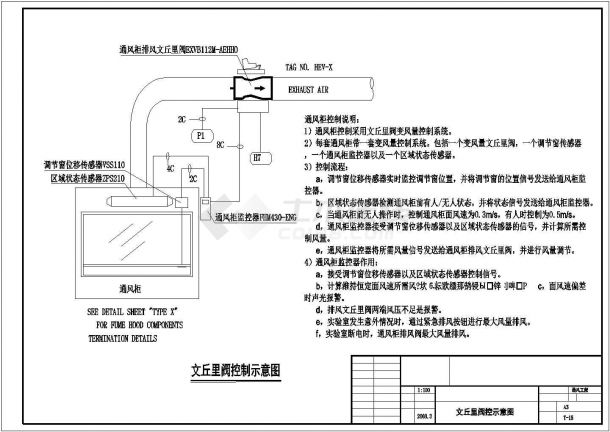 【上海】某检测所检测楼cad通风图纸-图一