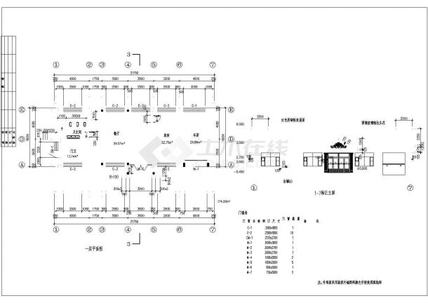 【庆安】某加油站建筑方案设计图-图二