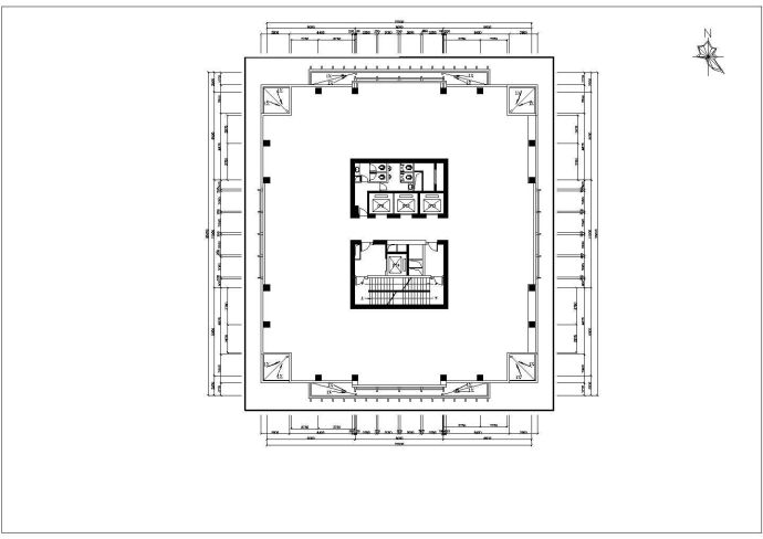 律师会计事务所室内装修cad施工方案设计图_图1