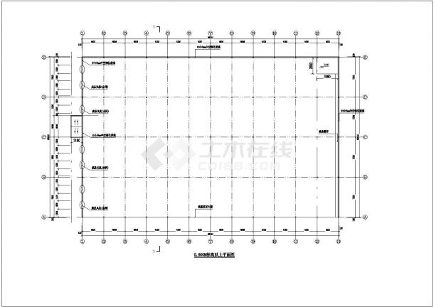 某1473㎡地上一层花卉智能温室大棚建筑图-图二