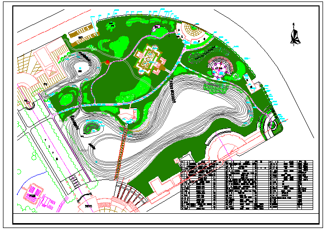 小区中心景观公园绿化规划设计CAD详图_图1