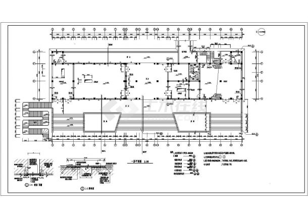 某四层砖混结构殡仪馆建筑方案图-图二