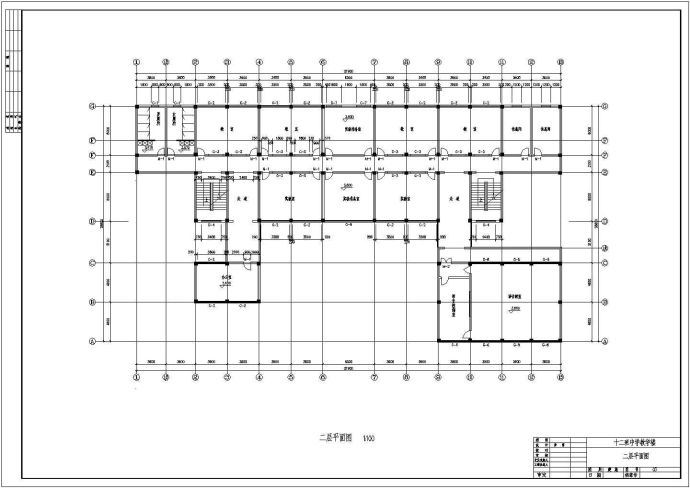 某地区中学教学楼建筑设计cad图纸_图1