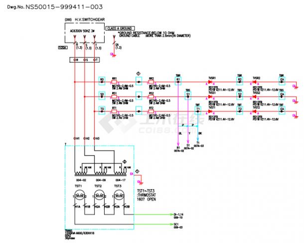 电厂循环水泵高压变频器改造电气原理cad设计图，含pdf版-图二