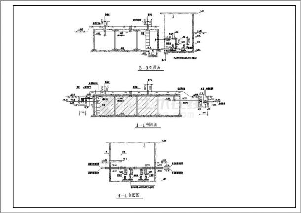 800方水池标准图及泵房平面CAD图纸-图二