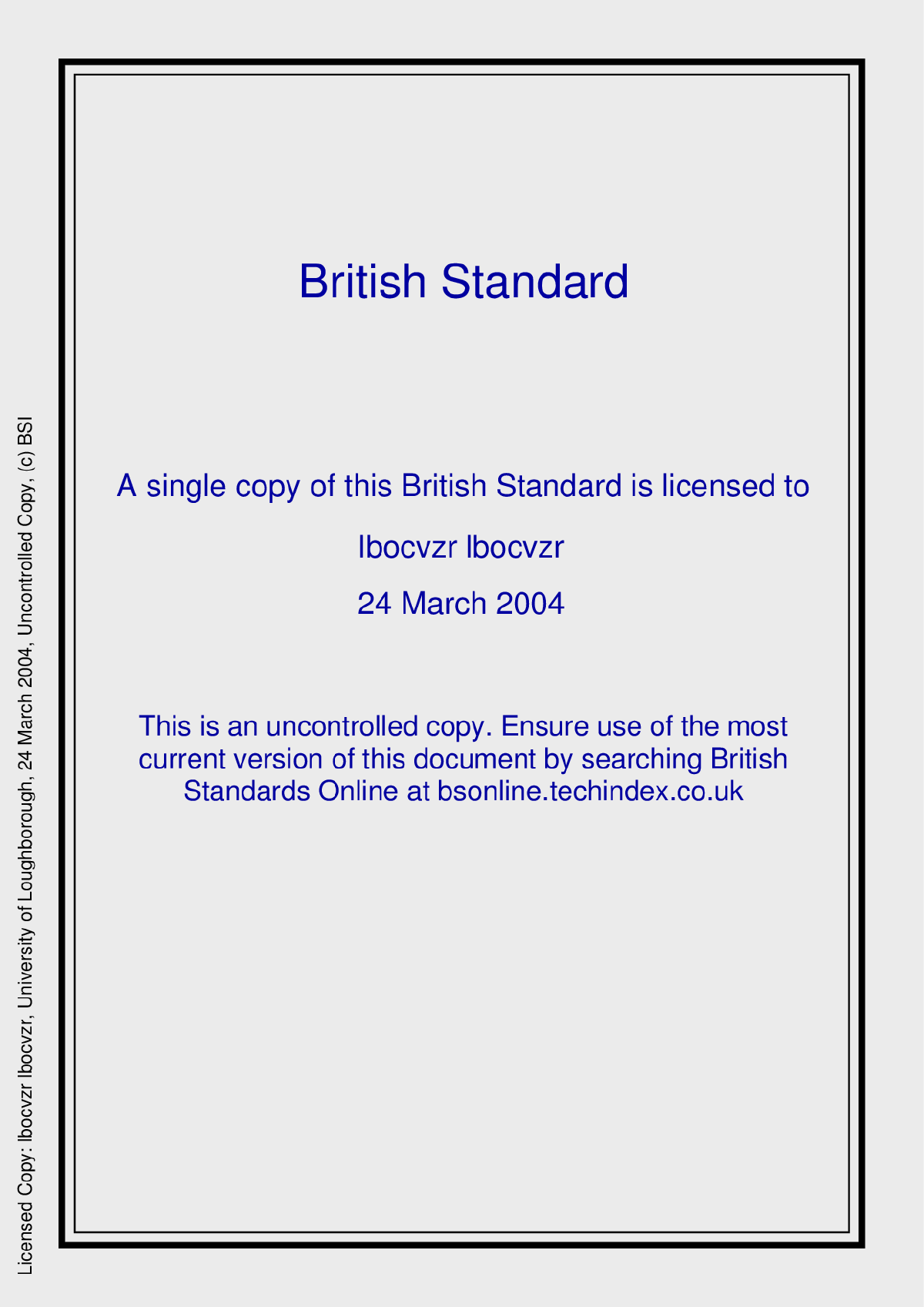 BS Foundation British Standard