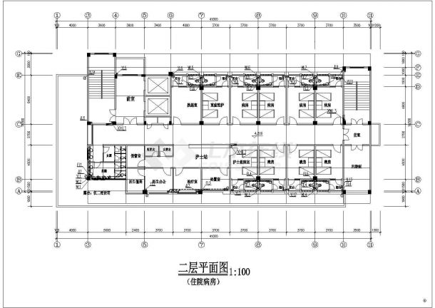 五层医院综合楼给排水施工设计全套图纸-图二