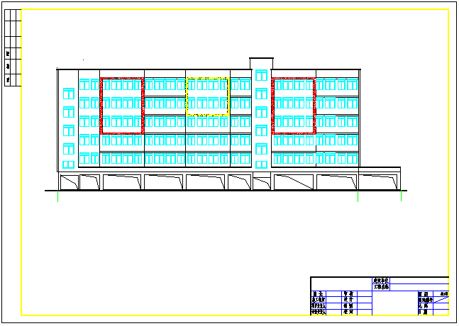 6000平六层底框结构宿舍楼建筑、结构全套CAD施工图_图1