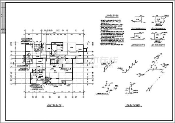 8354㎡十八层住宅给排水全套施工图（每层5个不同户型）-图二