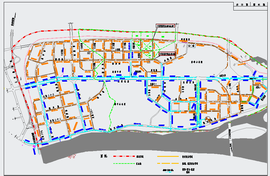 长沙市丘陵区城市支路CAD施工图80张（含排水照明交通绿化）