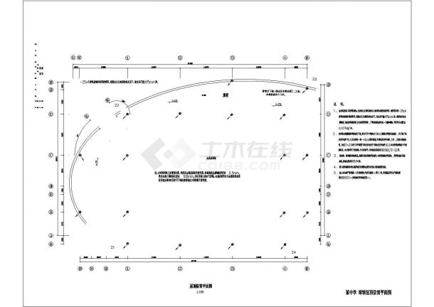 某中学球馆全套电气施工图（共6张图纸）-图一