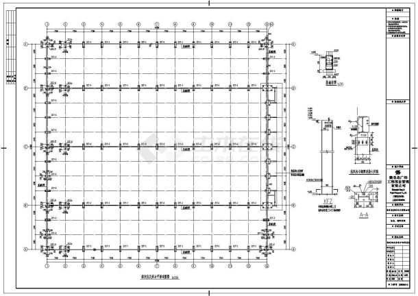 某门式刚架电子车间厂房结构施工图-图一