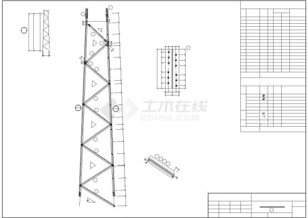 772铁塔全套结构图（共10张图纸）-图一