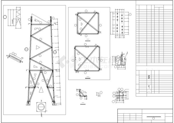 772铁塔全套结构图（共10张图纸）-图二