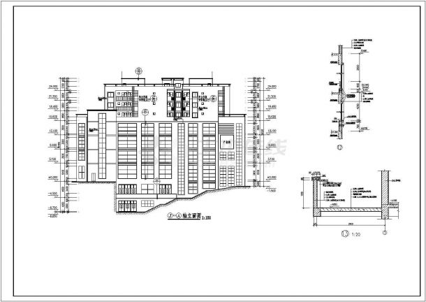 一万平七层框架结构农贸市场建筑全套cad施工图-图一