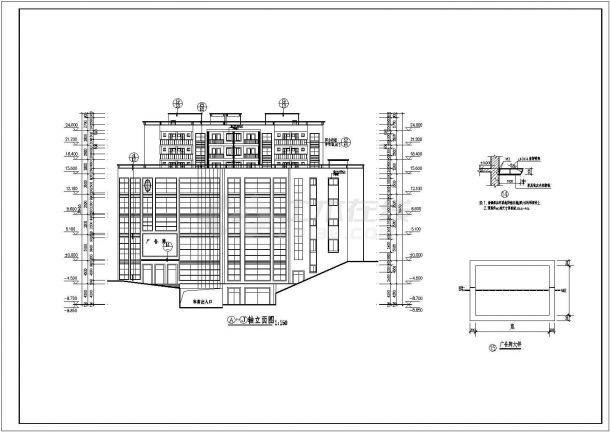 一万平七层框架结构农贸市场建筑全套cad施工图-图二
