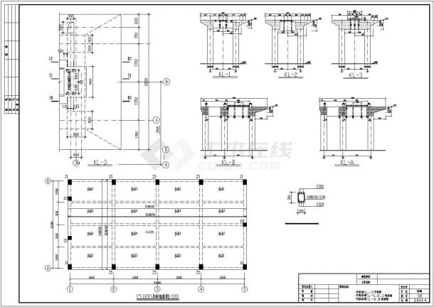 【湖北】框架结构发电厂房结构施工图-图二
