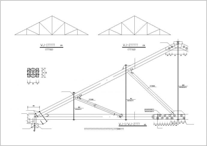 某单层木屋架结构厂房施工图，共9张图_图1
