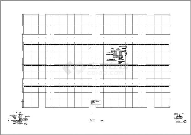 某单层木屋架结构厂房施工图，共9张图-图二