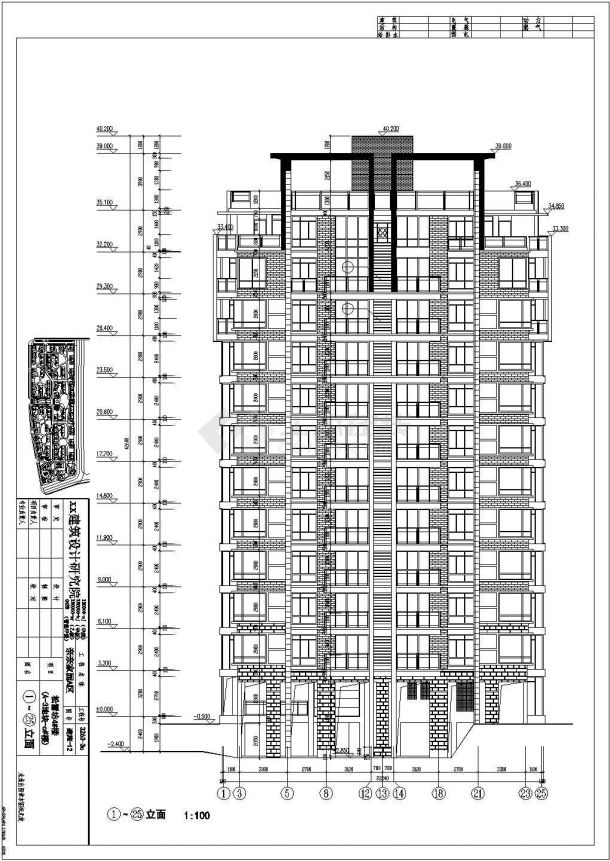 地下1地上11+1跃层小高层点式住宅楼建筑施工图-图一