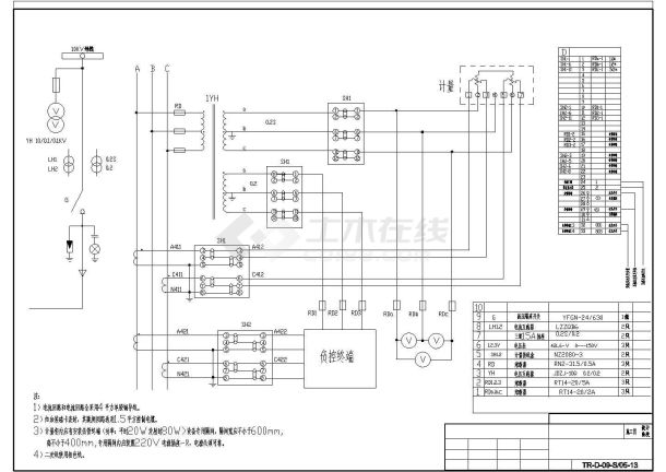 江苏某市20KV标准箱变cad全套设计施工图-图二