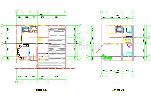 某地两层个独栋别墅建筑方案设计图纸-图一