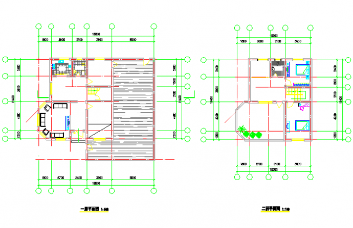 某地两层个独栋别墅建筑方案设计图纸_图1