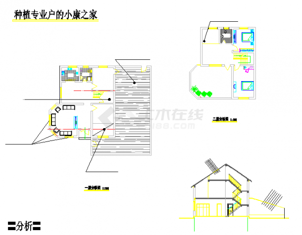 某地两层个独栋别墅建筑方案设计图纸-图二