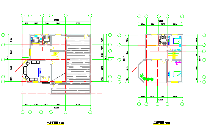 某地两层个独栋别墅建筑方案设计图纸