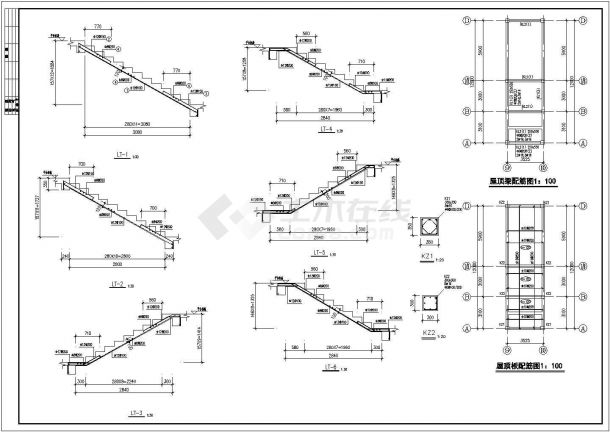 某二层框架（木屋架）厂房楼梯构造详图，共3张-图二