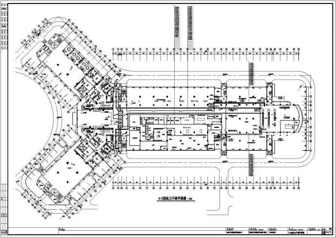 某地区医院病房建筑电气设计平面图_图1