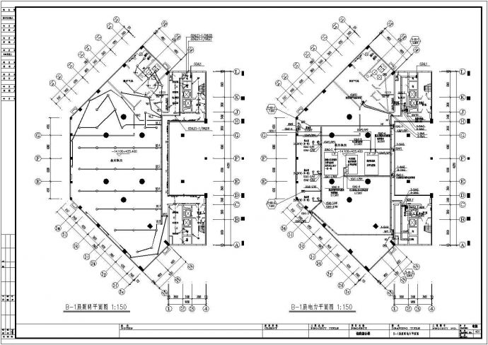 某地区医院病房电气设计平面施工图_图1