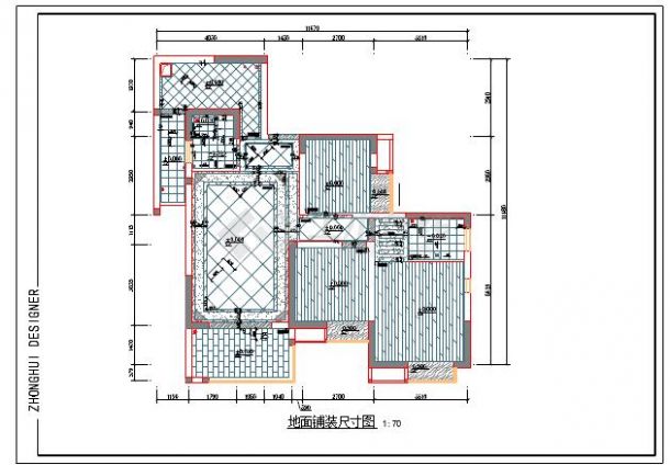 温馨现代简约2居室室内设计全套CAD施工图（含效果图）-图二