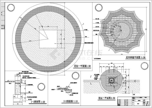 一高校实验楼绿化结构大样详图-图二