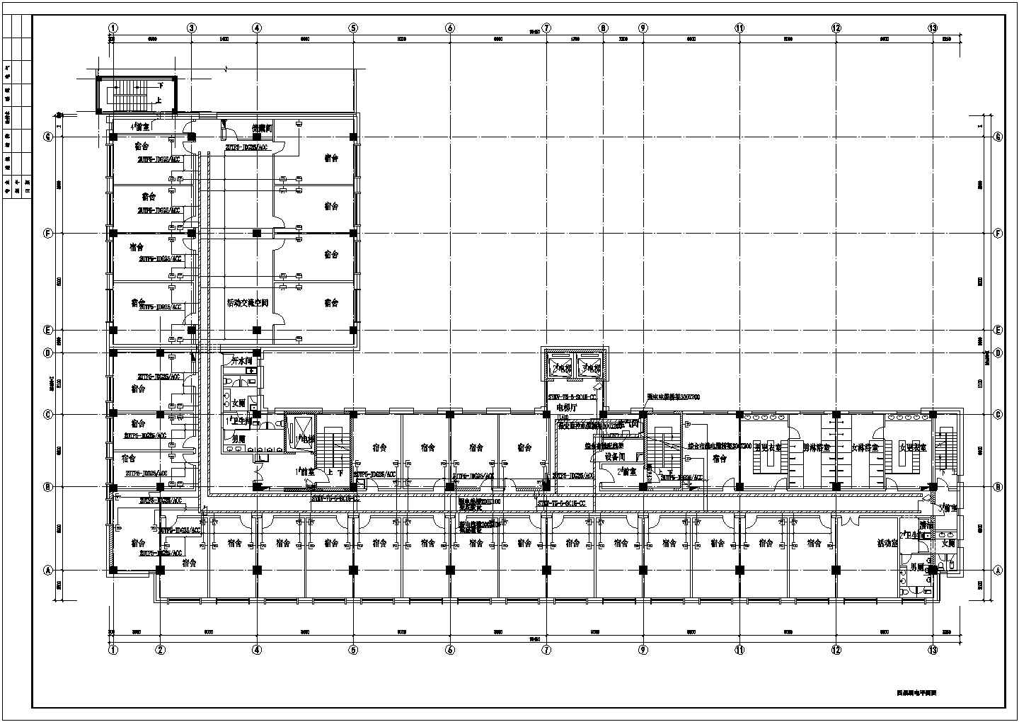 某地区医院病房建筑电气设计施工图