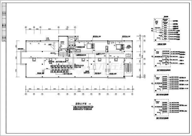 某地区医院病房楼电气设计施工详图-图一