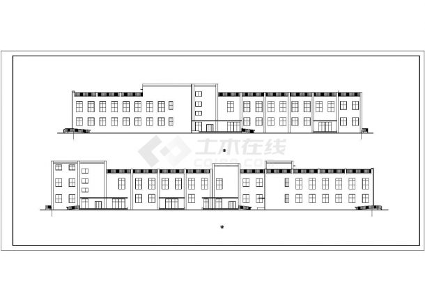 某两层建材商场建筑施工图cad（含电气图和计算书）-图二
