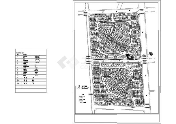 某住宅小区城市景观设计规划总图纸-图一