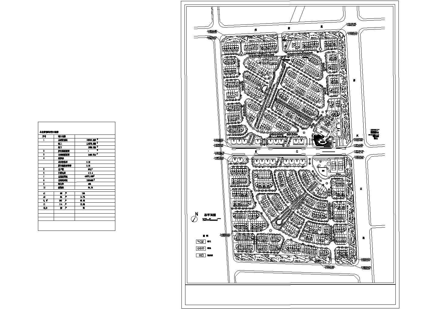 某住宅小区城市景观设计规划总图纸