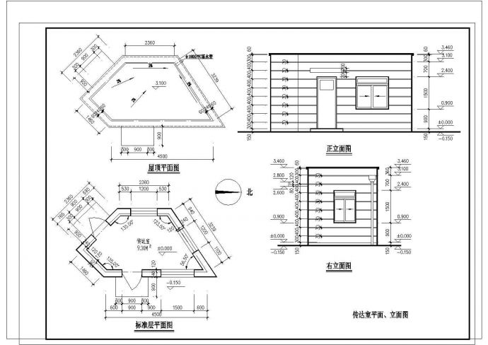 【北京】某木材场大门建筑方案设计图_图1