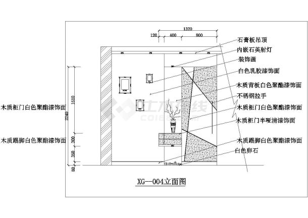 20种常用的玄关衣帽柜CAD大样设计施工图（20种）-图一